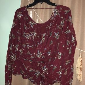 Free people open backed blouse